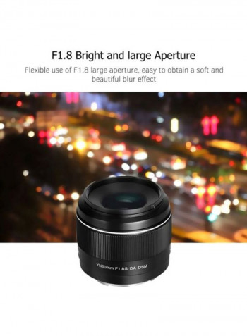 Camera Prime Lens 2.48x2.28inch Black