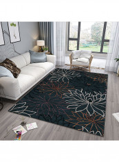 Flower Pattern Non-Skid Carpet Multicolour 140x200centimeter