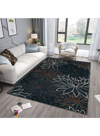 Flower Pattern Non-Skid Carpet Multicolour 140x200centimeter