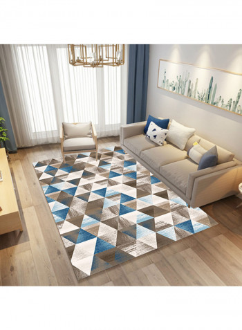 Geometrical Pattern Washable Carpet Multicolour 140x200centimeter