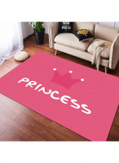 Princess Pattern Machine Washable Rug Pink 160(W)x230(L)centimeter