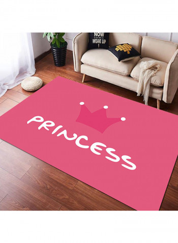 Princess Pattern Machine Washable Rug Pink 160(W)x230(L)centimeter