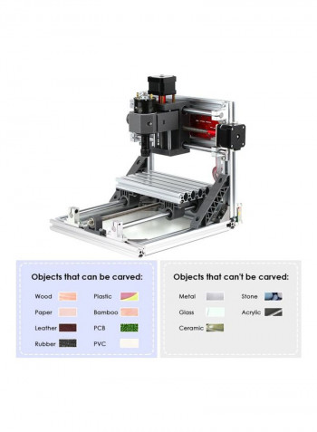 CNC Machine Engraver With Offline Controller Silver/Red 44x17x25centimeter