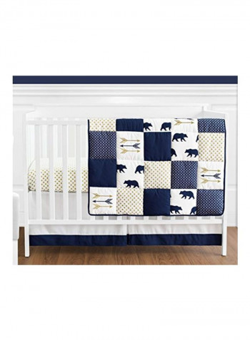 4-Piece Printed Crib Bedding Set