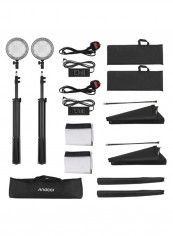Photography Studio Softbox LED Light Kit Black/White/Silver