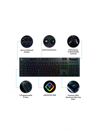 G915 Lightspeed Wireless RGB Mechanical Gaming Keyboard Black