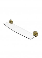 Regal Collection Beveled Glass Shelf Clear/Gold 24inch