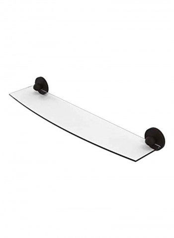 Skyline Collection Glass Shelf Clear/Black 24inch