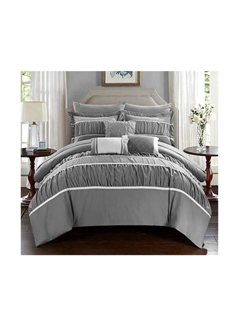 10-Piece Bedding And Sheet Set Grey