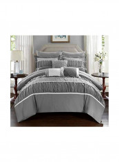 10-Piece Bedding And Sheet Set Grey