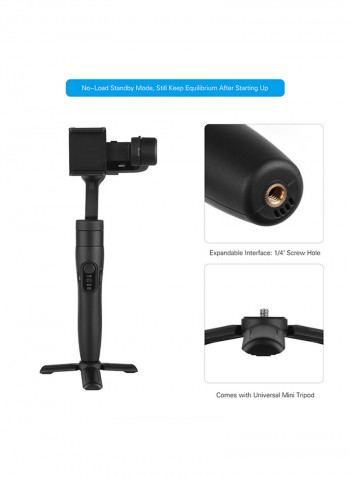 3-Axis Handheld Telescopic Pole Stabilizer Black