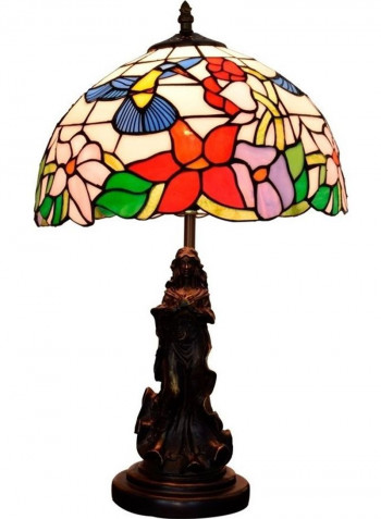 Glass Lampshade Table Lamp Multicolour