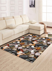 Marble Design Durable Carpet Multicolour 140x200centimeter