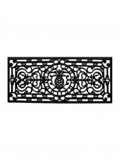 Pineapple Heritage Rubber Doormat Black 0.4X17X41inch