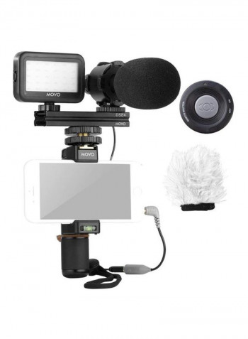 Video Rig Kit With Microphone Black