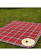 Plaids Pattern Crawling Mat Red/White 160x230centimeter