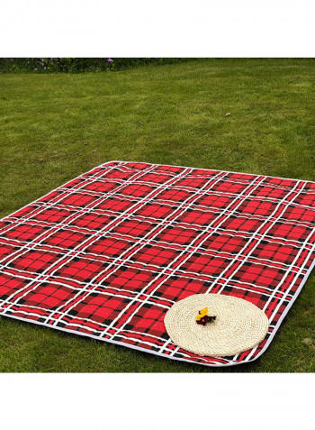 Plaids Pattern Crawling Mat Red/White 160x230centimeter