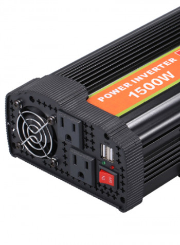 Dual USB Port Modified Sine Wave Power Inverter Black