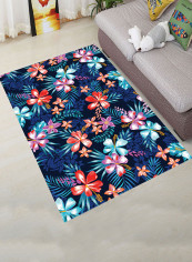 Floral Pattern Anti-Slip Mat Multicolour 140x200centimeter