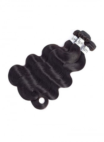 Pack Of 3 Brazilian Remy Hair Extension With Closure Black