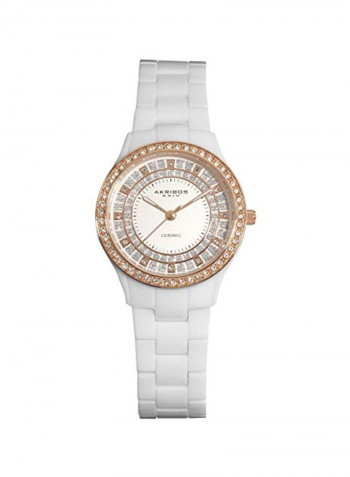 Women's Crystal Studded Analog Watch AK509WTR