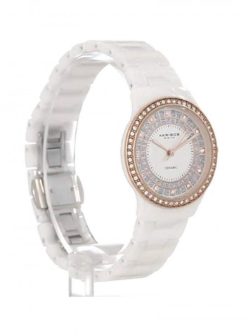 Women's Crystal Studded Analog Watch AK509WTR