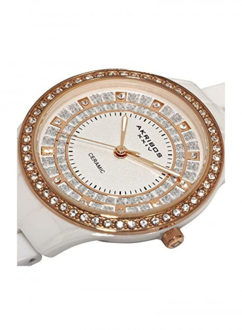 Women's Crystal Studded Analog Watch AK509WTR