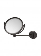 4X Magnification Wall Mounted Make Up Mirror Clear/Black 8inch