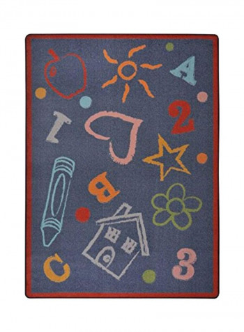 Children Area Rug Blue/Red 46x64x0.4inch