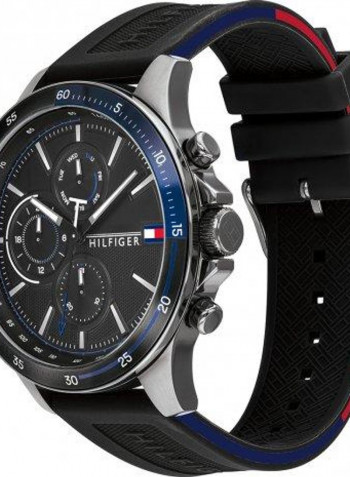Men's Silicone Quartz Chronograph Wrist Watch With Calendar Display 1791724