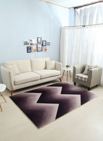 Geometric Pattern Soft Washable Floor Mat Purple 140X200centimeter