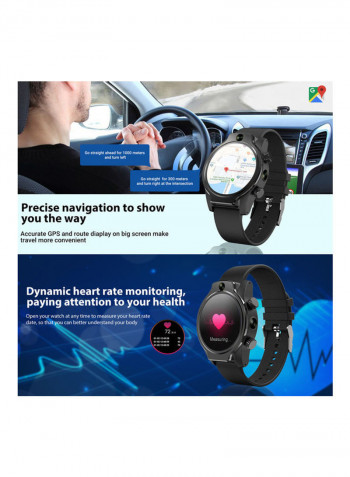 Rogbid Brave 4G LTE Smart Watch 1.69-Inch 450*450 IPS Screen Black
