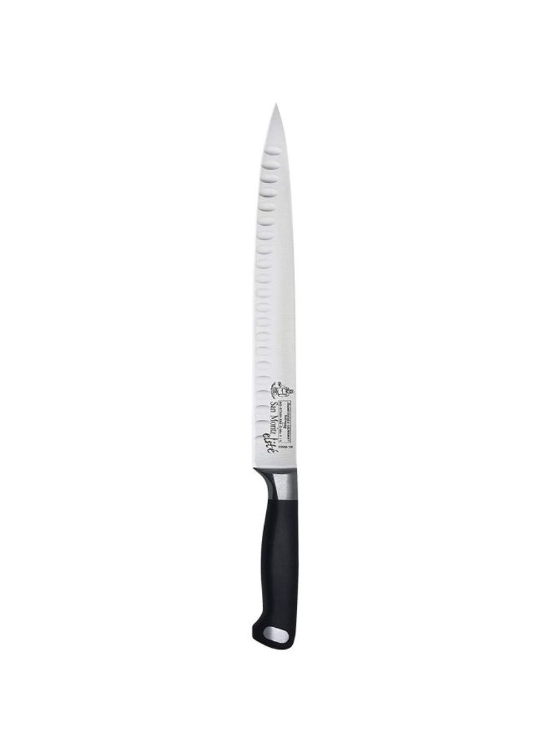 San Moritz Elite Kullenschliff Carving Knife Silver/Black 10inch