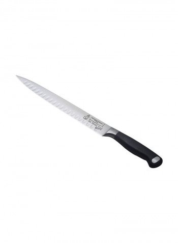 San Moritz Elite Kullenschliff Carving Knife Silver/Black 10inch