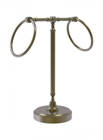 Two Ring Towel Holder Gold 13x6.2x15inch