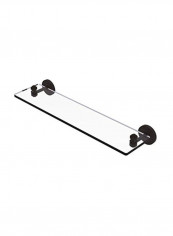 South Beach Collection Glass Shelf Clear/Black 22inch