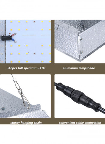 1000W LED Grow Light With Hanging Chains Silver