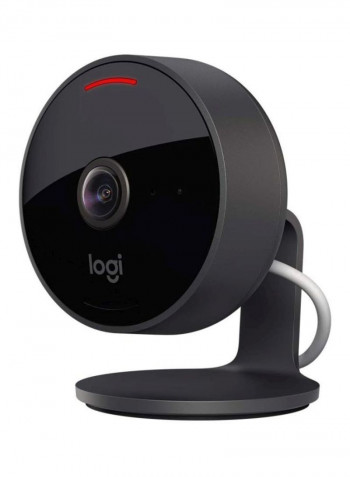 Circle View Weatherproof Wired Home Security Camera 2.24x2.65x2.78inch Black