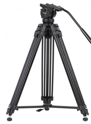 Kingjoy 360 Degree Panorama Fluid Ball Head Professional Tripod Kit Black