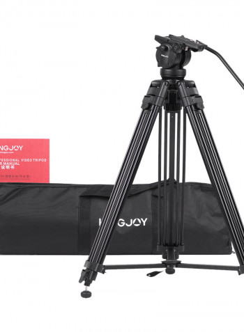 Kingjoy 360 Degree Panorama Fluid Ball Head Professional Tripod Kit Black