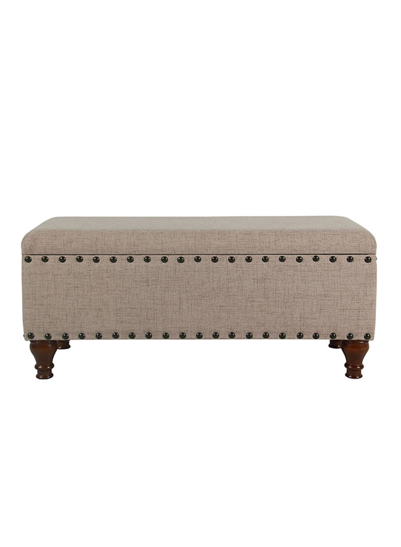 Lattimer Upholstered Storage Bench Grey 50x120x45centimeter