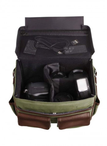 Lightweight Carrying Case For Nikon DLSR D7500 Camera Forrest Green/Espresso Brown