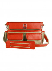 Protective Camera Bag For Panasonic Lumix Cameras Beige/Red/Silver