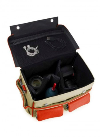 Protective Camera Bag For Panasonic Lumix Cameras Beige/Red/Silver