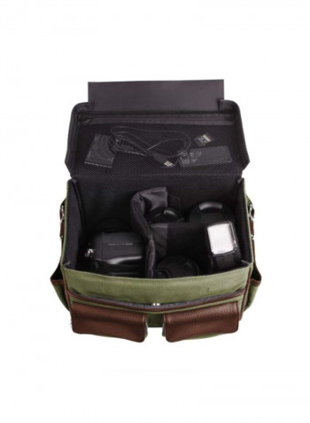 Camera Bag For Canon EOS Cameras Forest Green/Espresso Brown
