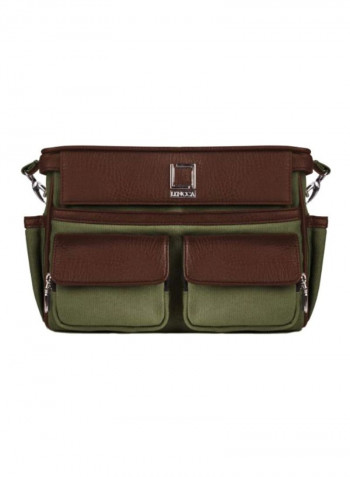 Camera Bag For Fujifilm Instax Mini/Wide/Mirrorless/FinePix Digital Cameras Lens Forrest Green/Espresso Brown