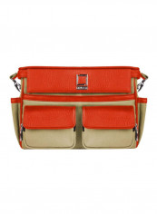 Camera Bag With Adjustable dividers For Samsung DSLR Beige/Red/Silver