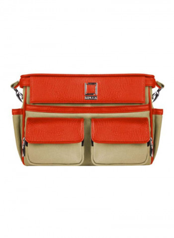 Camera Bag With Adjustable dividers For Samsung DSLR Beige/Red/Silver