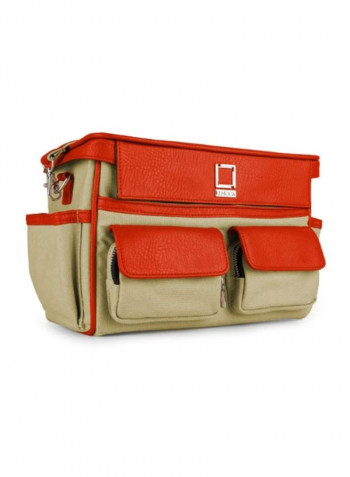 Camera Bag With Adjustable dividers For Samsung DSLR Beige/Red/Silver