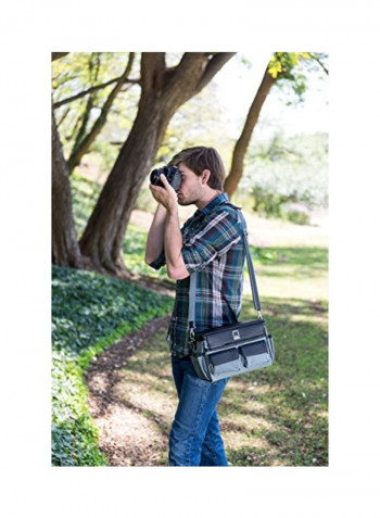 Camera Bag With Removable Shoulder Strap And Adjustable Strap For Canon EOS Cameras Black/Grey